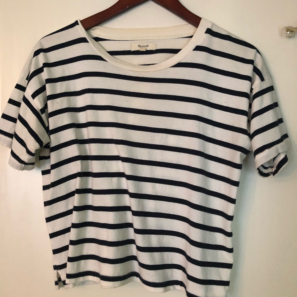 Madewell Cropped Stripe Tee